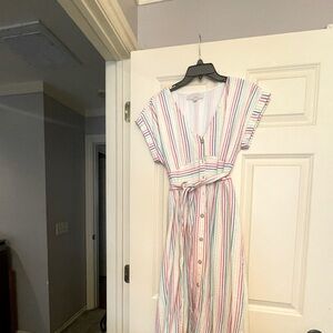 Colorful seersucker dress